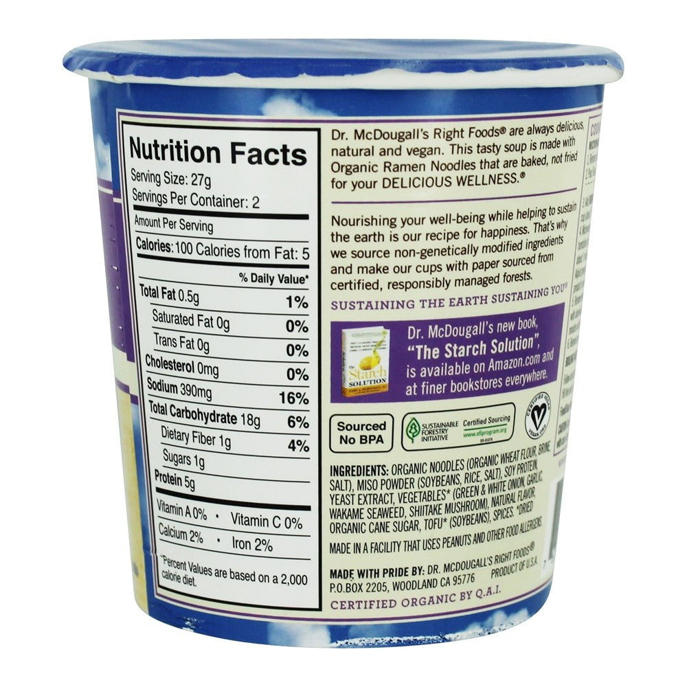 Dr. McDougall's Miso Big Soup Cup (6x1.9 Oz)