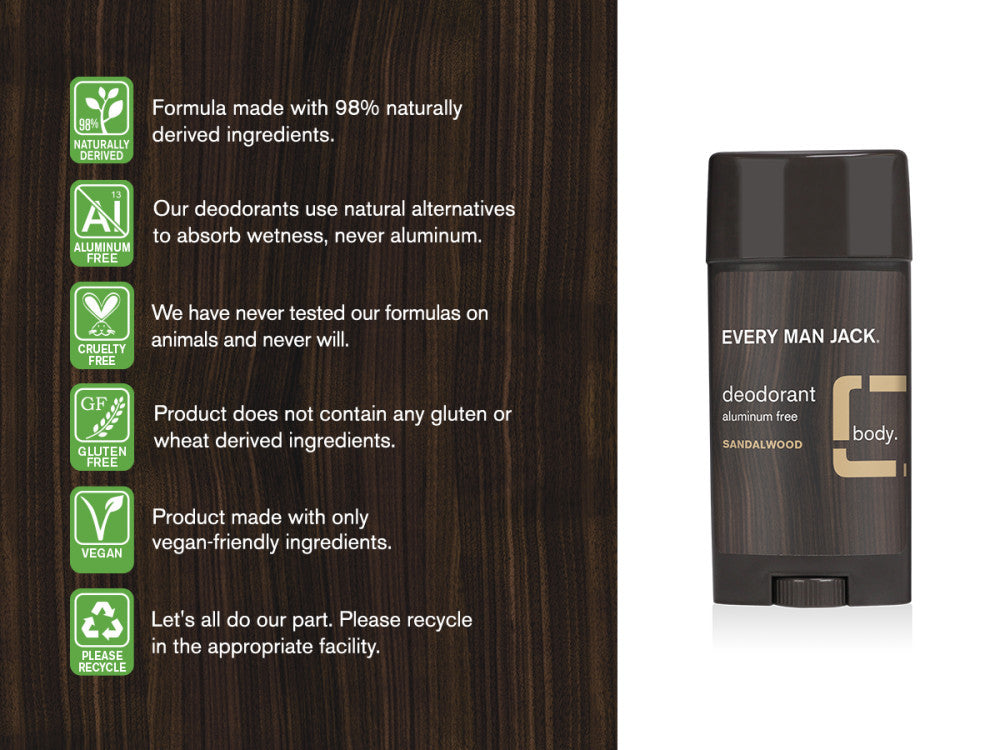 EMJ DEODORANT SNDLWOOD ( 1 X 3 OZ   )
