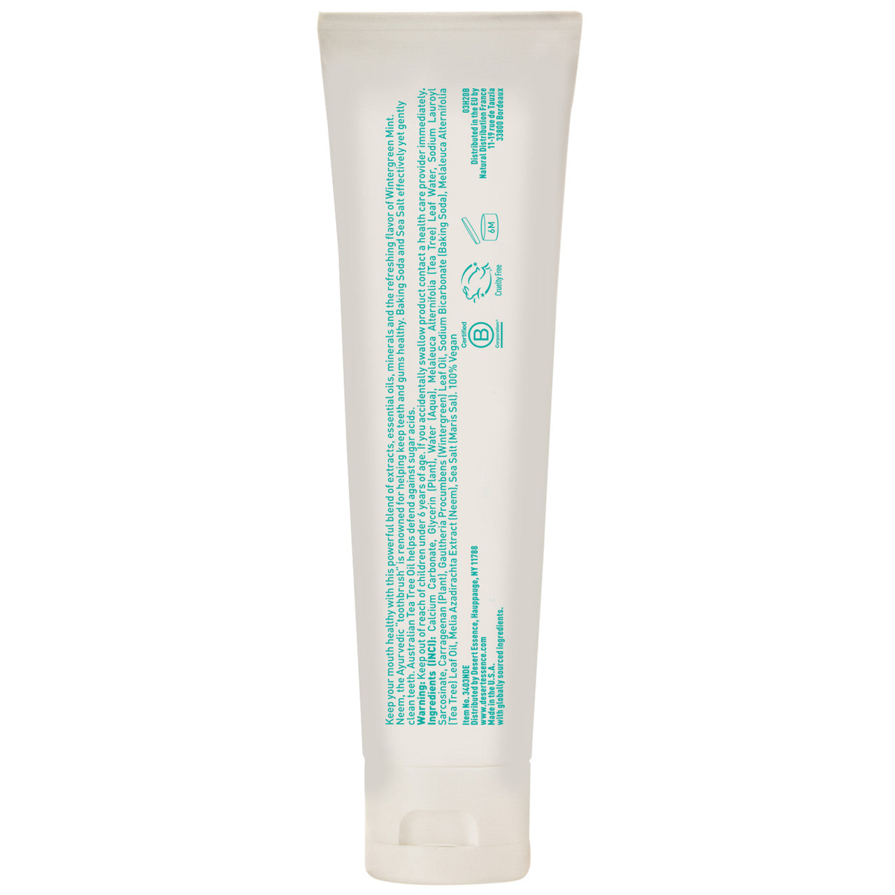 Desert Essence Tea Tree Neem Wintergreen Toothpaste (1x6.25 Oz)